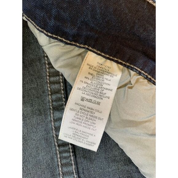 True Religion Rocco Jeans Mens 42x32 Relaxed No Flap Whiskers Blue Denim - Picture 12 of 13